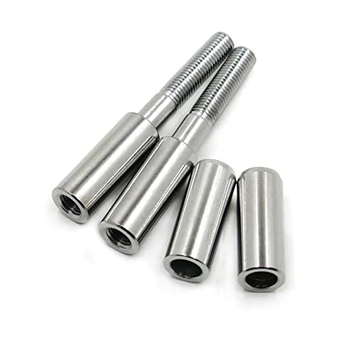 AfterMokit Replacement Mirror Risers Height Extension Steel Adapters for Harley Davidson 1994 and Up Rear View Side Mirror Mount Extenders UNF 5/16 inch Thread Raise Your Mirror Chrome Cover