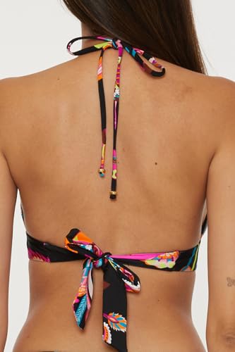 Trina Turk Women's Luminary Halter Bikini Top, Floral Print, Adjustable, Tie Back, Swimwear Separates3
