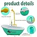 MUYG Parrot Automatic Bathtub with Shower, Cute Durable Bird Bath Shower Tub Birds Bath Fountain for Small Medium Parrots Cockatiel Parakeets Conures Lovebirds(Green 10.2 x 4.0 x 11.02Inch)