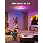 Govee Smart Ceiling Light, RGBIC LED Ceiling Light Fixture, 2400LM Flush Mount Light Fixture, DIY Colors, Works with Alexa, 2200K-6500K Ceiling Lights for Bedroom, Living Room, 12 Inch, 1 Pack - Image 5