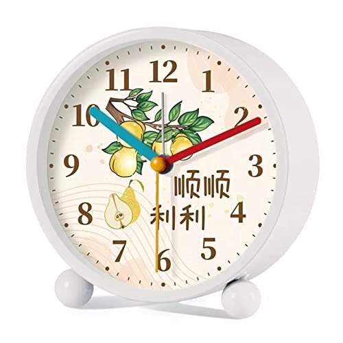 CFGJerWR Despertador, Despertador Suave, Aumento De Volumen, Funciones Repetición Y Luz con Pilas, Fácil Configuración for Niños(C)