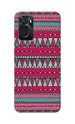 Image of Printed Hard Back Cover Case for Oppo K10 4G Back Cover (Geometric Vintage Pattern) -1803
