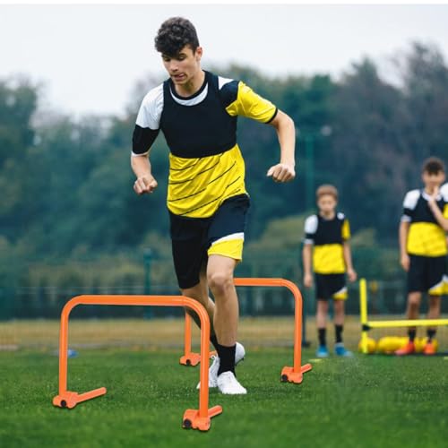 agility speed training hurdles adjustable agility training hurdles for football basketball soccer hurdles training equipment set of 6 with bag