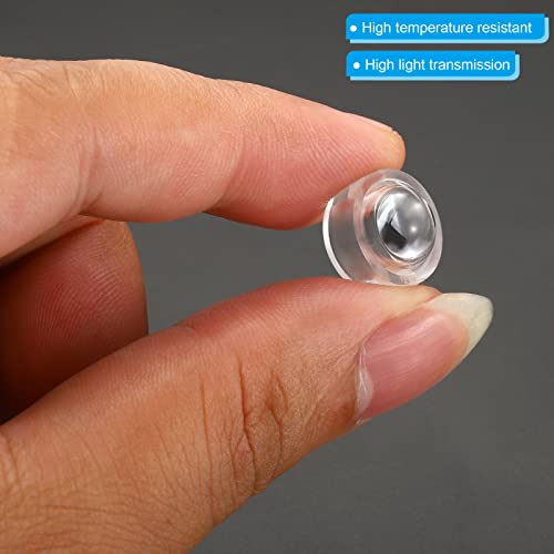 Image of PATIKIL 13mm LED Convex Lens, 20 Pack 30 Degree Beam Angle Acrylic LED Optical Convex Condenser Lens for 1W 3W LED Lamp Beads Infrared Cameras, Transparent