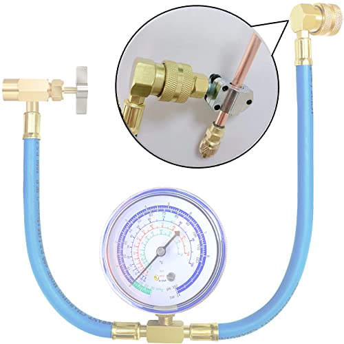 A/C Retrofit Valve Kit-Refrigerant Retrofit Valve Set, with R12 to R134A Low Side Adapter, BPV31 Bullet Piercing Valve, for HVAC Refrigerant System R12 R22 R502 R134A