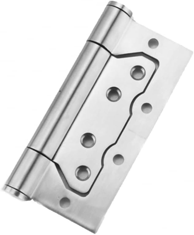 Closing Door Hinge, 20Pcs Stainless Steel Hinges Cabinet Gate Closet Door Hinge Home Furniture Hardware Folding Hinge Silver 6 Mounting Holes Furniture