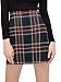 MAKEMECHIC Women's Plaid Skirt Zipper Back High Waist A-Line Mini Skirt Black S