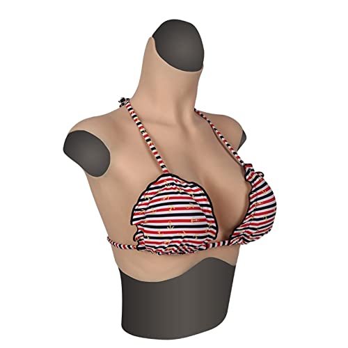 Seins en silicone à col haut bonnet E prothèse réaliste pour cosplay et mastectomie en taille L