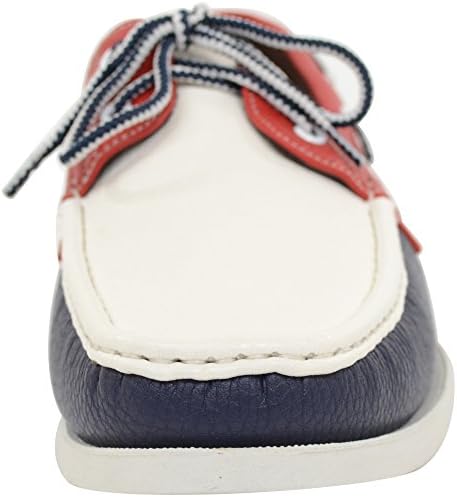 ABSOLUTE FOOTWEAR Mens Summer/Smart/Casual Lace Up Boat/Deck Shoes/Loafers - Red/Blue/White - 7 US | Image 1