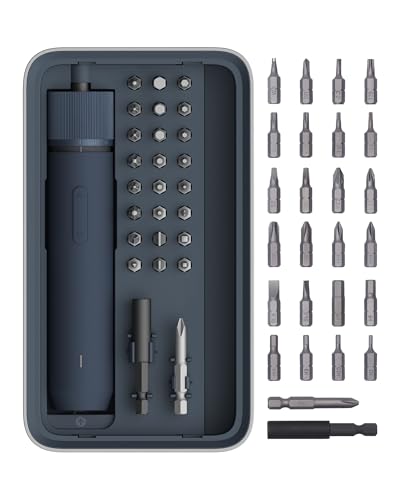 HOTO Electric Screwdriver Set, 3.6V Rechargeable Set with 25 S2-Steel Bits, Cordless Power Screwdriver with LED Light, All-in-One Design, 3 Torque, 4N·m 1500mAh, Excluding Charging Cable