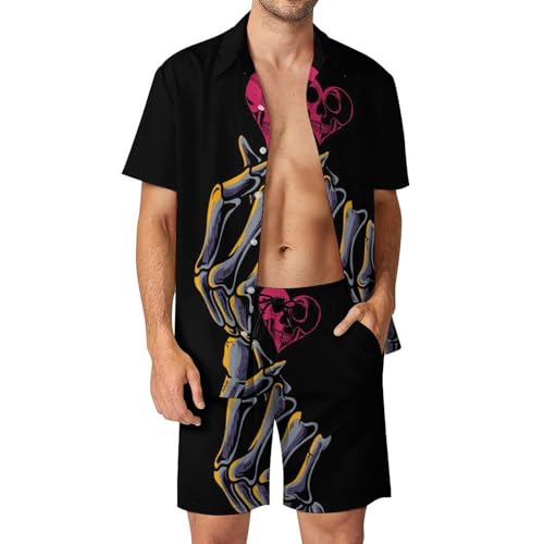Ensemble Chemise Hawaïenne Hommes et Short pour Journées de Plage et Vacances d'Été