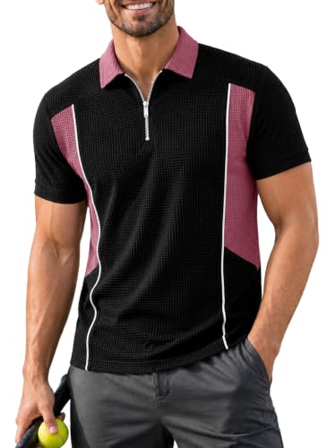 Image of EYEBOGLER Premium Textured Self-Design Half Sleeve Collar Polo T-Shirt for Men || Packs Also Available