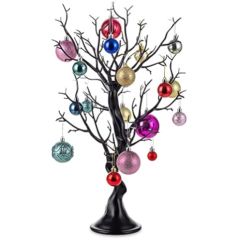 Nuptio Künstlicher Weihnachtsbaum Schwarz - Ornament-Anzeige Manzanita Baum, Künstliche Wunschbaum Twiggy Ostern Bäume Deko Eier Geburtstag Party Hochzeit Halloween Dekoration Cover