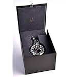 Bulova Classic Pocket Watch 3-Hand Date Quartz Stainless Steel, Black Dial with Detachable Chain Style: 96B308 - Image 5