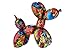 Produktbild Dreamlight Moderne Skulptur Dekofigur Ballon Hund POP Art aus Kunststein Mehrfarbig 22x18 cm