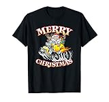 Funny Merry Christmas Santa Reindeer Hot Rod Coupe T-Shirt