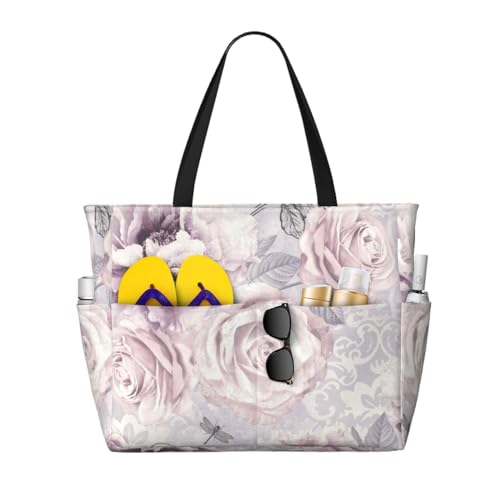 Sac fourre-tout pour femme floral violet résolvant le manque de place
