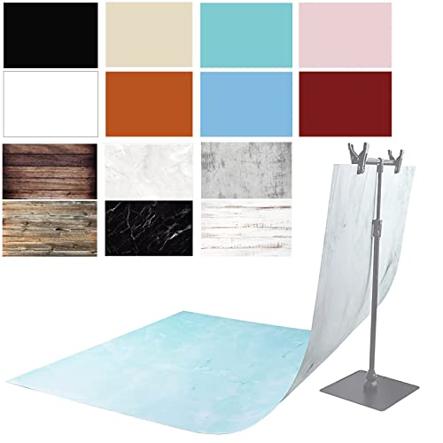 7Pcs 12Patterns Photography Background Paper, 34 x 23 in Double-Sided Photo Tabletop Backdrops Props for Gourmet, Cosmetics,Tableware,Blogger Online Shops...