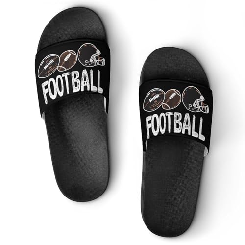 Game Day Football House Sandals Non-Slip Bathroom Slippers Beach Summer Shoes for Men Women