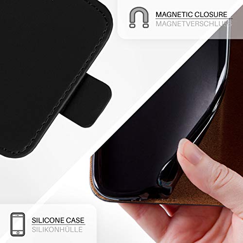 moex Flip Case met beschermfolie voor Nokia 6 - mobiele telefoonhoes inklapbaar, zwart - Afbeelding 6