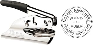 Premium Notary Seal Embosser | Maryland (Silver)