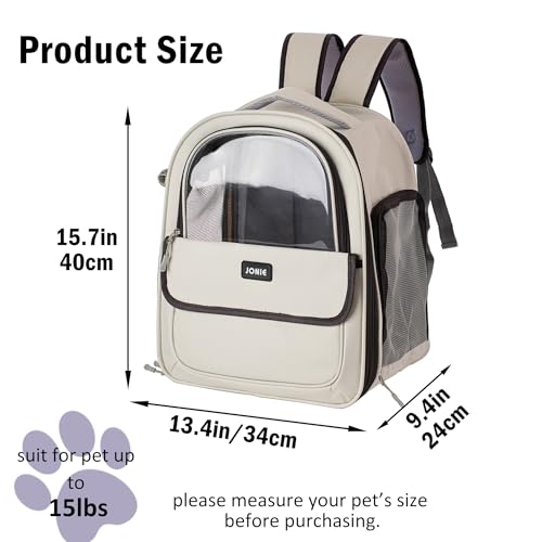 image for vivicreate Cat Backpack Carrier for Large Cats up to 15lbs Pet Travel 