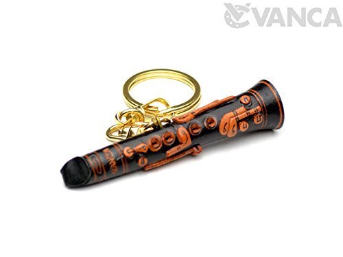 Porte-clés clarinette VANCA cuir véritable fait main import Japon
