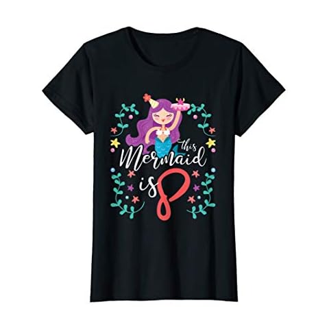 8 Years Old Birthday Girl Gifts Mermaid 8th Birthday T-Shirt Cover