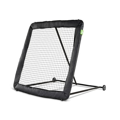 EXIT Toys Kickback Multisport Rebounder XL - 164x164cm - Trainiere Deine Balltechnik - Für Fußball, Volleyball, Handball und Hockey - Mir Räder; Einfach Versetzbar - 10+ Positionen - Schwarz