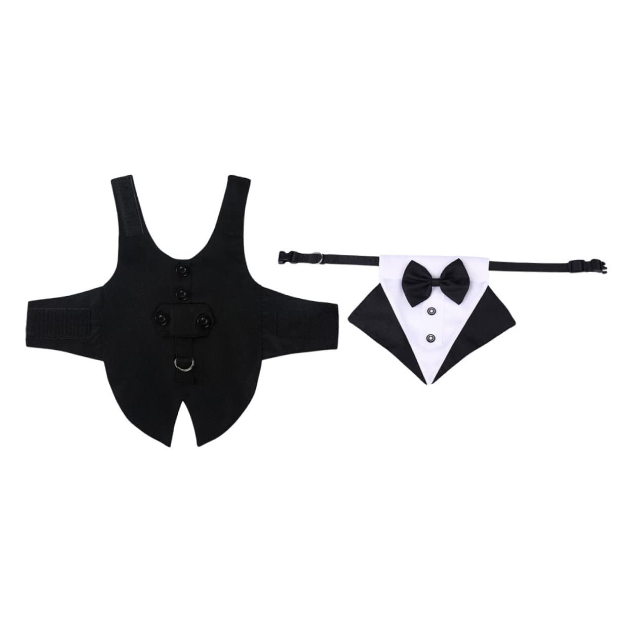 Tenue de cérémonie pour chien avec smoking Toyvian et nœud papillon