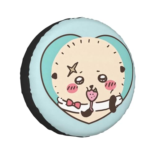 タイヤカバー ちいかわ ラッコ スペアタイヤカバー おしゃれ タイヤ収納 防塵 防水 防紫外線 日焼け止 汚れ防止 劣化対策 タイヤバッグ 持ち運び便利 取付簡単 カー用品 14〜17インチ 屋外 軽自動車 普通車 汎用 15インチ:直径70-75cm