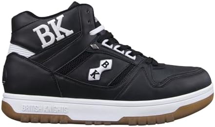 British Knights mens Kings Sl Classic Mid Top Fashion Sneaker, Black/White/Gum, 8 US | Image 2