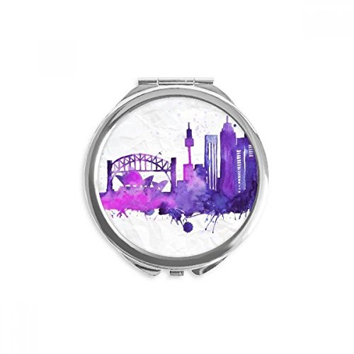 Miroir de poche opéra de Sydney aquarelle pour retouches en voyage