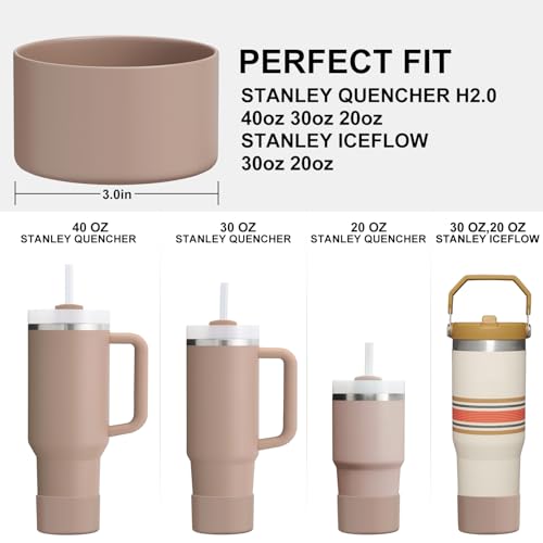 Image of Affute Protective Silicone Boot for Stanley Quencher H2.0 40 30 20 oz & IceFlow Flip 30 20 oz, BPA Free Anti-Noise Anti-Scratch, Stanley Cup Protector Sleeve Cover Boot
