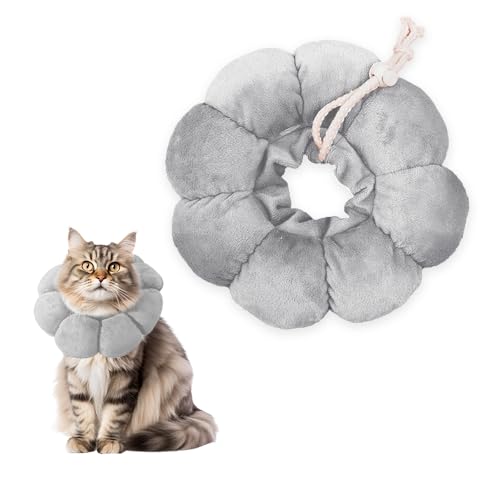 HMCEY Schutzkragen Katze,Halskrause Katzen Leckschutz,Einstellbarer Katzenkragen Nach Op,Schutzhalsband für Katzen,Hundekragen Weich,Halsband...