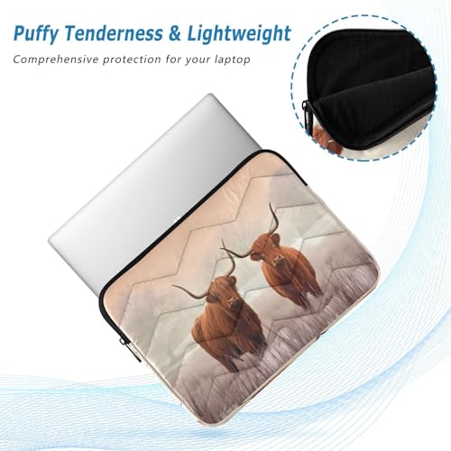 Funda para portátil Rural Highland Cows 13-14 pulgadas impermeable miniatura 5