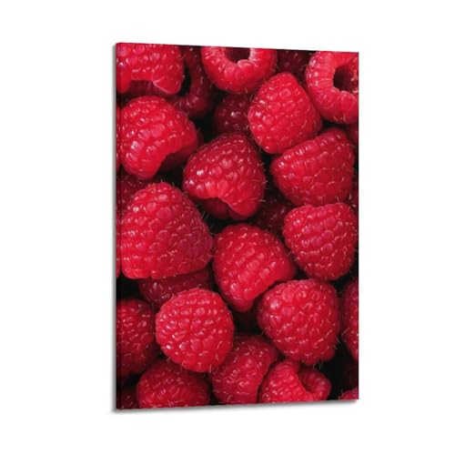 Fruits et framboises fraiches pour deco murale de salle a manger moderne