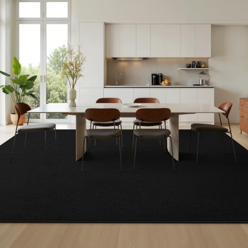 Tapete decorativo moderno 5 x 8 pies negro miniatura 4
