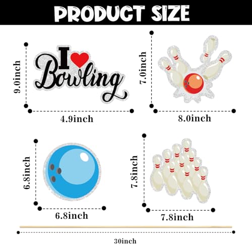 Image of Bowling Theme Centerpiece - Set of 16: Sticks, Jar, Shoe, Ball Games, Table Toppers, Funny Kit, Sport Theme Party Supplies