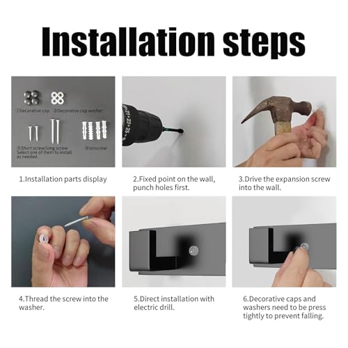 Image of PMMASTO Coat Rack Wall Mount, Coat Hooks Wall Hooks for Hanging, Stainless Steel Coat Hanger Towel Hooks for Bathrooms, Coat Rack Hat Rack (Black 3 Hooks, 1 Pack)