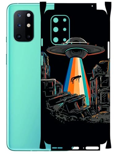 Image of AtOdds - Full Body Back Screen Guard Protector Film - Lamination Wrap Skin Sticker Compatible with ONEPLUS 8T | Scratchproof Matte Finish (Alien Invade)