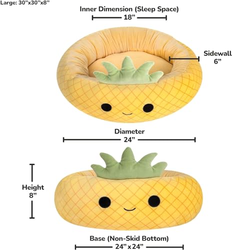 Squishmallows-24-Inch-Maui-Pineapple-Pet-Bed-Medium-Ultrasoft-Official-Squishmallows-Plush-Pet-Bed