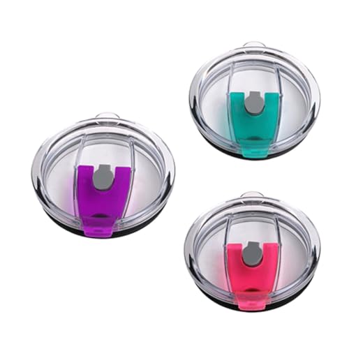 GRIRIW 3pcs Leak Proof Straw Cup Lids for 30oz Tumblers Modern Replacement Lid Air Hole