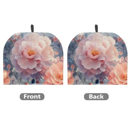 Image of Peony Flower Tea Cosy for Teapot Keeping Warm Tea Pot Cozy Dust Proof RetroTeapot Insulation Cover for Breakfast Warmer Kitchen Decorative,Soft & Washable Kettle Cover for Coffee Cup