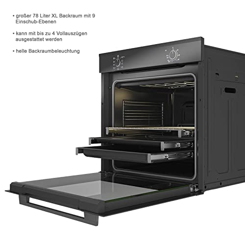 Oranier Backofen Set Induktion autarkes Kochfeld mit Abluft-Dunstabzug KXI 1092 & Einbaubackofen EBS 9912 – Bild 6