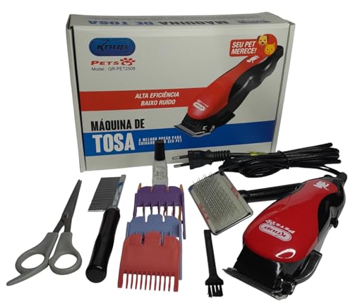 Máquina de Tosa Profissional para Cães e Gatos, 127V, Baixo Ruído, Alta Eficiência