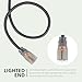 EP 10 Ft 16/3 SJEOW Heavy Duty Extension Cord, Grey Power Cable with LED Lighted Plug & 3-Prong Grounded Plug, Water-Resistant for Indoor/Outdoor Use, Lawn, Garden, Appliances & Tools