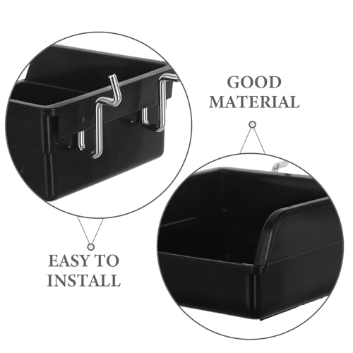 Boîte à composants plastique noir pour panneau perforé atelier 10pcs - 4