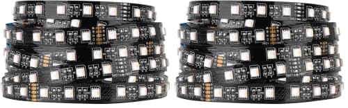Image of BTF-LIGHTING RGBW LED Strip Lights,UL Listed,5050 4 Colors in 1 RGB + 2700K-3000K Warm White,24V DC,16.4ft /5m 60LEDs /m 12mm Black PCB, IP30 for Home Decoration(No Adapter or Controller) (Pack of 2)