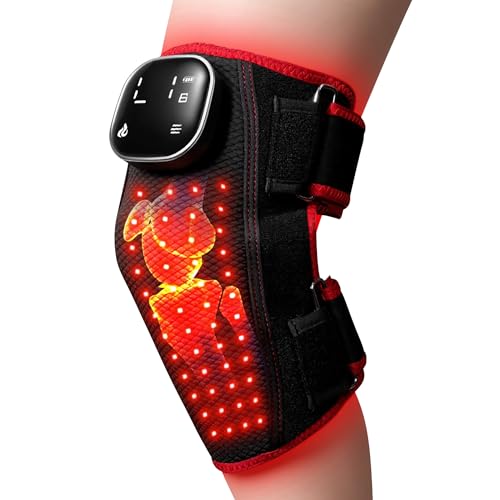 purella Red Light Therapy for Knee, Heated Knee Massager for Pain Relief, Cordless Knee Wrap with...